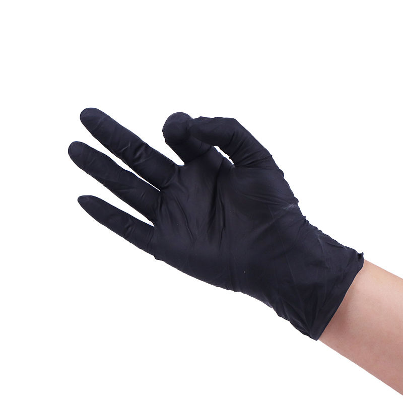 Comfortable Black Nitrile Gloves Powder Free Latex Free For Household Protection