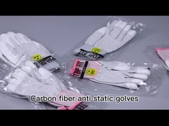 লিন্ট ফ্রি ESD কাট প্রতিরোধী গ্লাভস 13gsm পরিবাহী কার্বন ফাইবার PU পাম ফিট